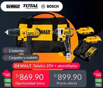 DEWALT Taladro 20V + atornillador