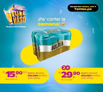 Tambo BEBIDA DE MAIZ GOLDEN SIX PACK LATA 473 ML oferta