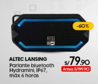 ALTEC LANSING Parlante bluetooth Hydramini, IP67, máx 6 horas