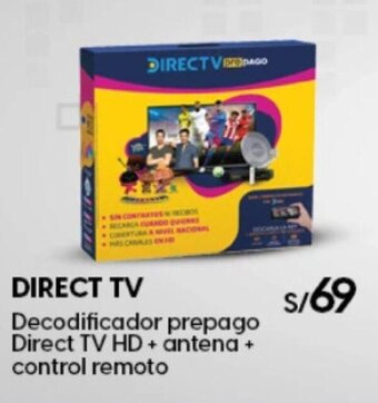 Decodificador prepago Direct TV HD+ antena + control remoto