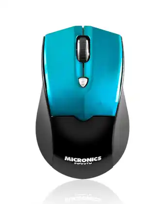 Mouse micronics infinity mr701rx wifi recargable - negro y azul