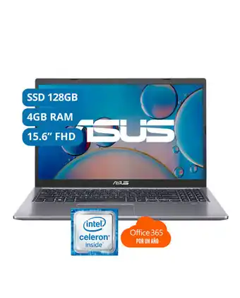 Tiendas EFE Laptop asus 15"; hd intel celeron n4020 4gb 128ssd x515ma-br423ts oferta