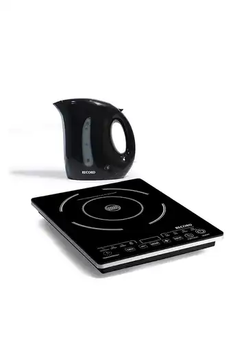 Tiendas EFE Combo record: cocina de inducciã³n touch 10 funciones + hervidor elã©ctrico 1.7l oferta