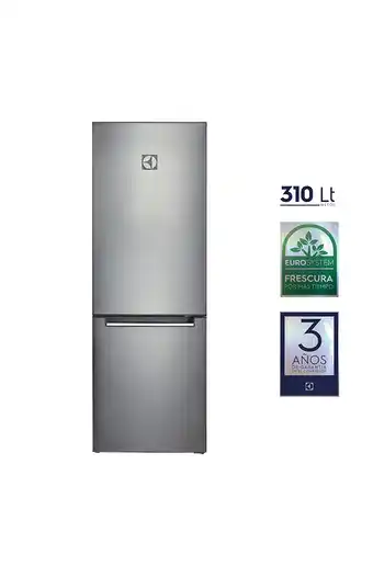 Tiendas EFE Refrigeradora electrolux 380 lts bottom freezer ert32g2ksqs - inox oferta