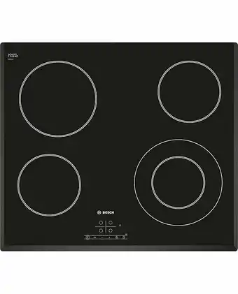 Tiendas EFE Encimera eléctrica vitrocerámica bosch pkf651b17e 4 quemadores oferta