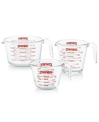 Tiendas EFE Set 3 tazas medidoras pyrex 1tz 2tz 4tz oferta