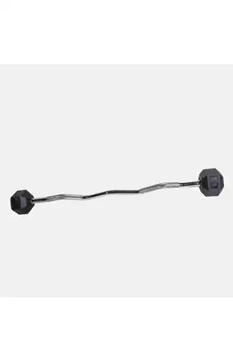 Tiendas EFE Rubber hexagon curl barbell 15 kg oferta