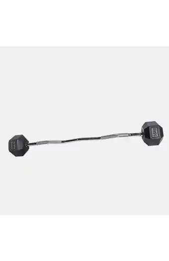 Tiendas EFE Rubber hexagon curl barbell 35 kg oferta