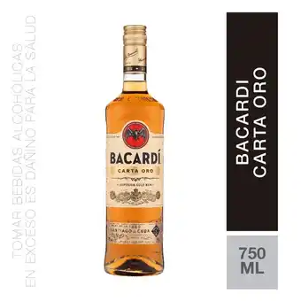 Tottus Ron bacardí gold 750 ml oferta