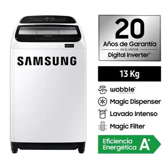 Tottus Lavadora wobble y motor digital inverter 13 kg blanca wa13t5260bw oferta