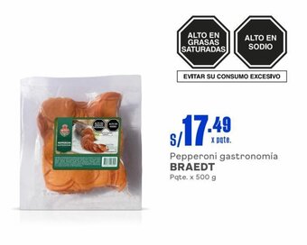 Makro Pepperoni gastronomía BRAEDT Pqte. x 500 g oferta