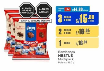 Makro Bombones NESTLÉ Multipack Bolsa x 360 g oferta
