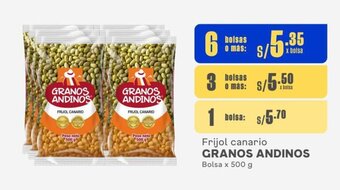 Makro Frijol canario GRANOS ANDINOS Bolsa x 500 g oferta