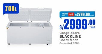 Makro Congeladora BLACKLINE Chest freez Capacidad: 708 L oferta