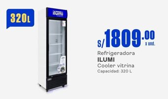 Makro Refrigeradora ILUMI Cooler vitrina Capacidad: 320 L oferta