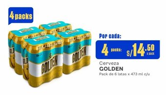 Makro Cerveza GOLDEN Pack de 6 latas x 473 ml x 4 packs oferta
