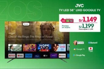Tottus JVC TV LED 58" UHD GOOGLE TV oferta
