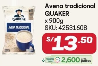 Hiperbodega Precio Uno QUAKER Avena tradicional x 900g oferta