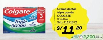 Hiperbodega Precio Uno Colgate Crema dental 3 x 60ml oferta