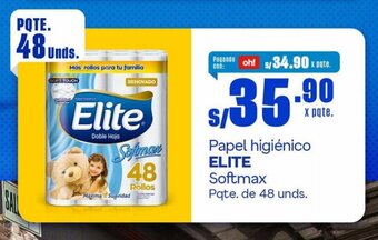 Makro Papel higiénico ELITE Softmax Pqte. de 48 unds. oferta