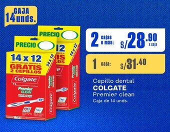 Makro Cepillo dental COLGATE Premier clean Caja de 14 unds. oferta