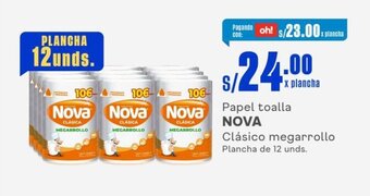 Makro Papel toalla NOVA Clásico megarrollo Plancha de 12 unds. oferta