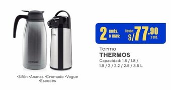 Makro Termo THERMOS Capacidad: 1.5 / 1.8 / 1.9 / 2 / 2.2 / 2.5 / 3.5 L x 2 unds. oferta