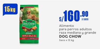 Makro Alimento para perros adultos raza mediana y grande DOG CHOW Saco x 15 kg oferta