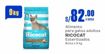 Makro Alimento para gatos adultos RICOCAT Esterilizados Bolsa x 9 kg oferta