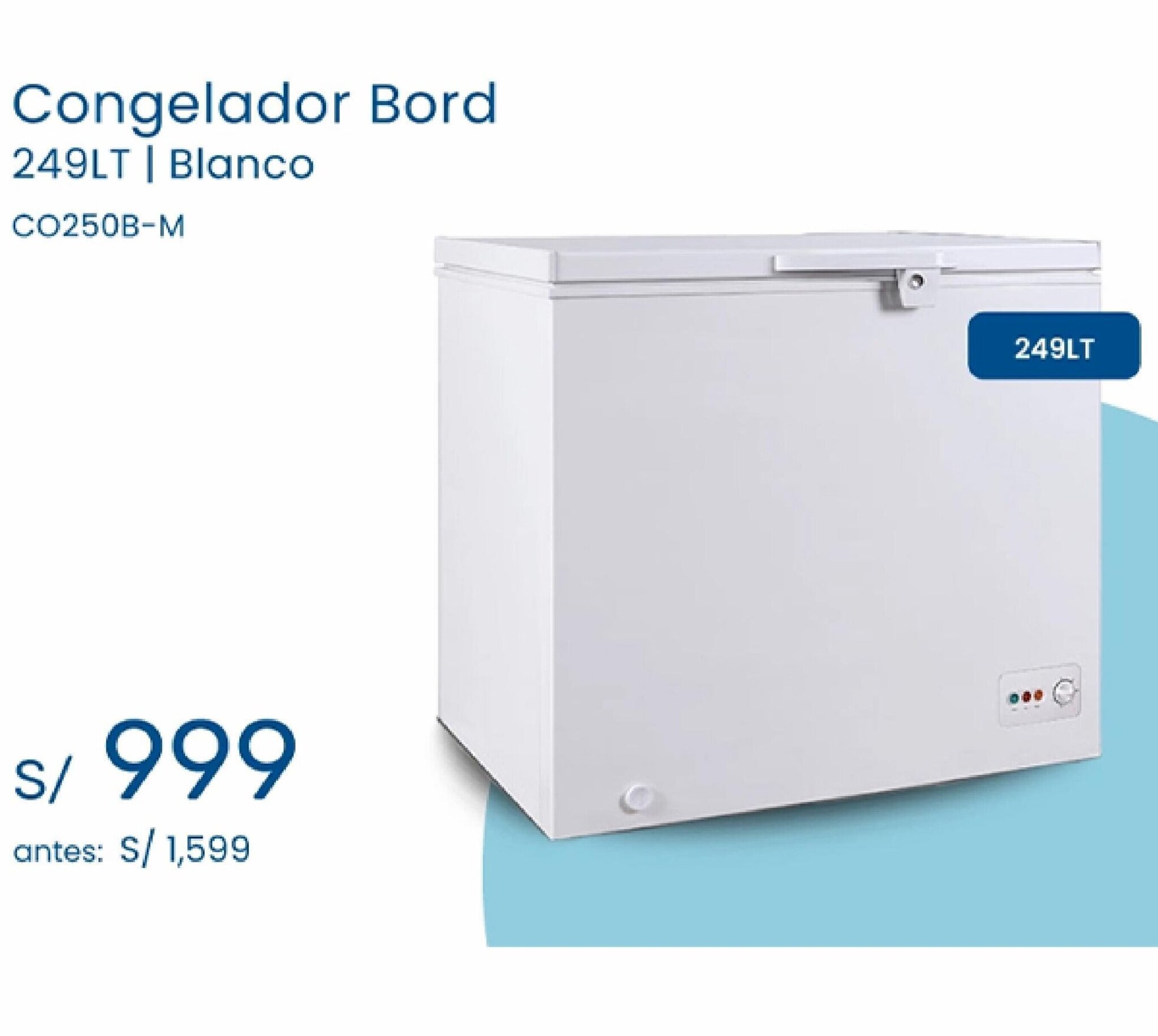 Tiendas EFE Congelador Bord 249LT | Blanco oferta