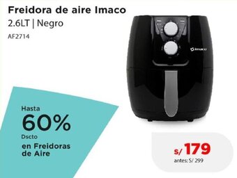 La Curacao Imaco Freidora de aire 2.6LT | Negro oferta