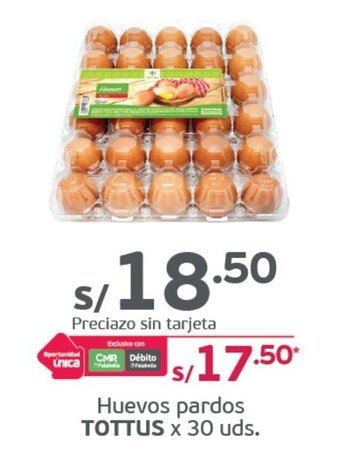 Tottus Huevos pardos TOTTUS x 30 uds. oferta