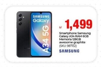 Metro Smartphone Samsung Galaxy A34 RAM 6GB Memoria 128GB oferta