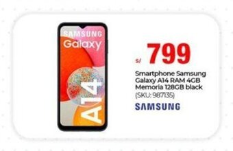 Metro Smartphone Samsung Galaxy A14 RAM 4GB Memoria 128CB black oferta