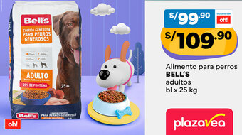 Plaza Vea Alimento para perros BELL'S adultos bl x 25 kg oferta