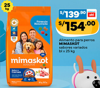 Plaza Vea MIMASKOT Alimento para perrossabores variados bl x 25 kg oferta