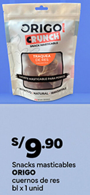 Plaza Vea ORIGO Snacks masticables cuernos de res bl x 1 unid oferta