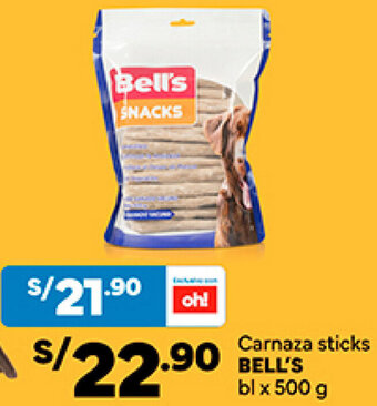 Plaza Vea SNACKS Carnaza sticks bl x 500 g oferta