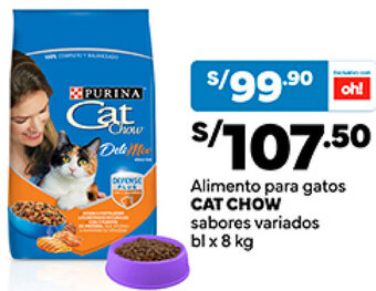 Plaza Vea CAT CHOW Alimento para gatos variados sabores bl x 8 kg oferta
