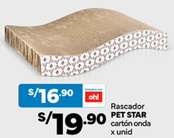 Plaza Vea PET STAR Rascador cartón onda x unid oferta