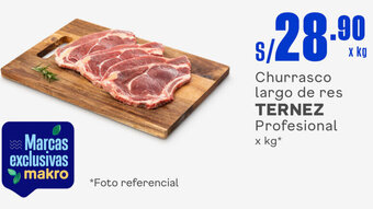 Plaza Vea TERNEZ Churrasco largo de res Profesional oferta