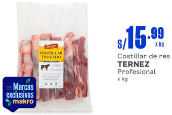 Plaza Vea TERNEZ Costillar de res Profesional x kg oferta