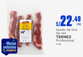 Plaza Vea TERNEZ Asado de tira de res Profesional oferta