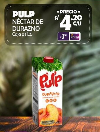 Vega PULP NÉCTAR DE DURAZNO Caja x 1 Lt. oferta
