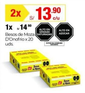 Metro Besos de Moza D'Onofrio x 20 uds. x 2 oferta