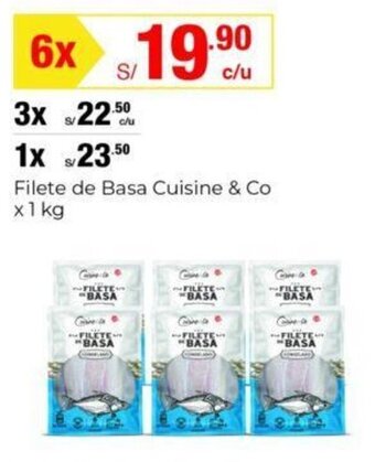 Metro Filete de Basa Cuisine & Co x 1kg x 6 oferta