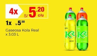 Metro Gaseosa Kola Real x 3.03 L x 4 oferta
