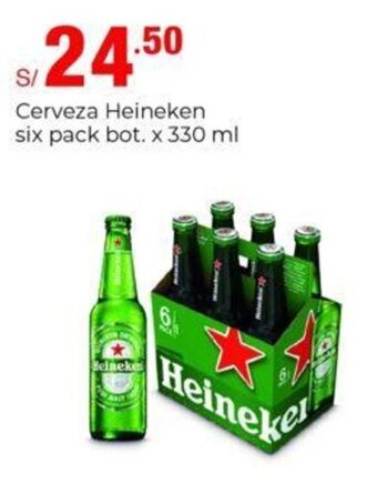 Metro Cerveza Heineken six pack bot. x 330 ml oferta