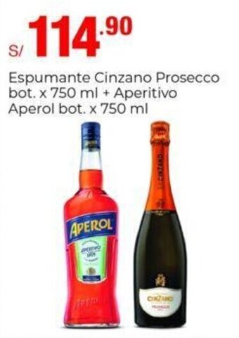Metro Espumante Cinzano Prosecco bot. x 750 ml + Aperitivo Aperol bot. x 750 ml oferta