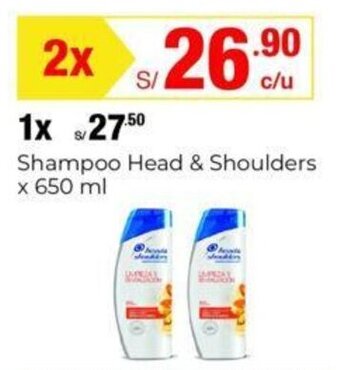 Metro Shampoo Head & Shoulders x 650 ml x 2 oferta